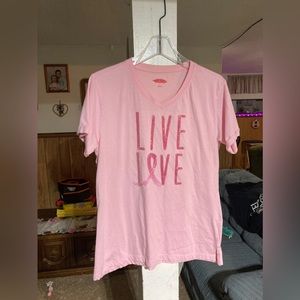 Breast cancer awareness tee shirt.  Size L.  Will bundle